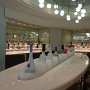 bottles in snow at the Champagne Bar