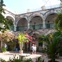 the courtyard at the monastary