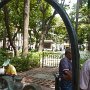 garden where the prisioners were paraded in front of everyone before their punishement