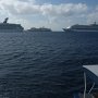 we have five ships in today and they are all tendering, there is no docks for us to dock