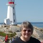 Suzanne at Peggy's Cove