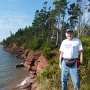 Bob in front of the red cliffs