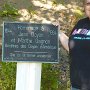 in front of the plaque of my ancestors Jean Doyon & Marthe Gagnon in 1644 this is where they farmed